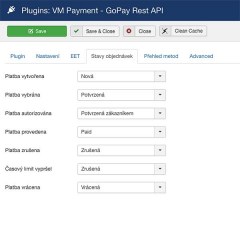 Gopay for Virtuemart 2.5, Virtuemart 3