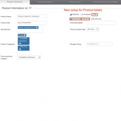 Product Labels for Virtuemart